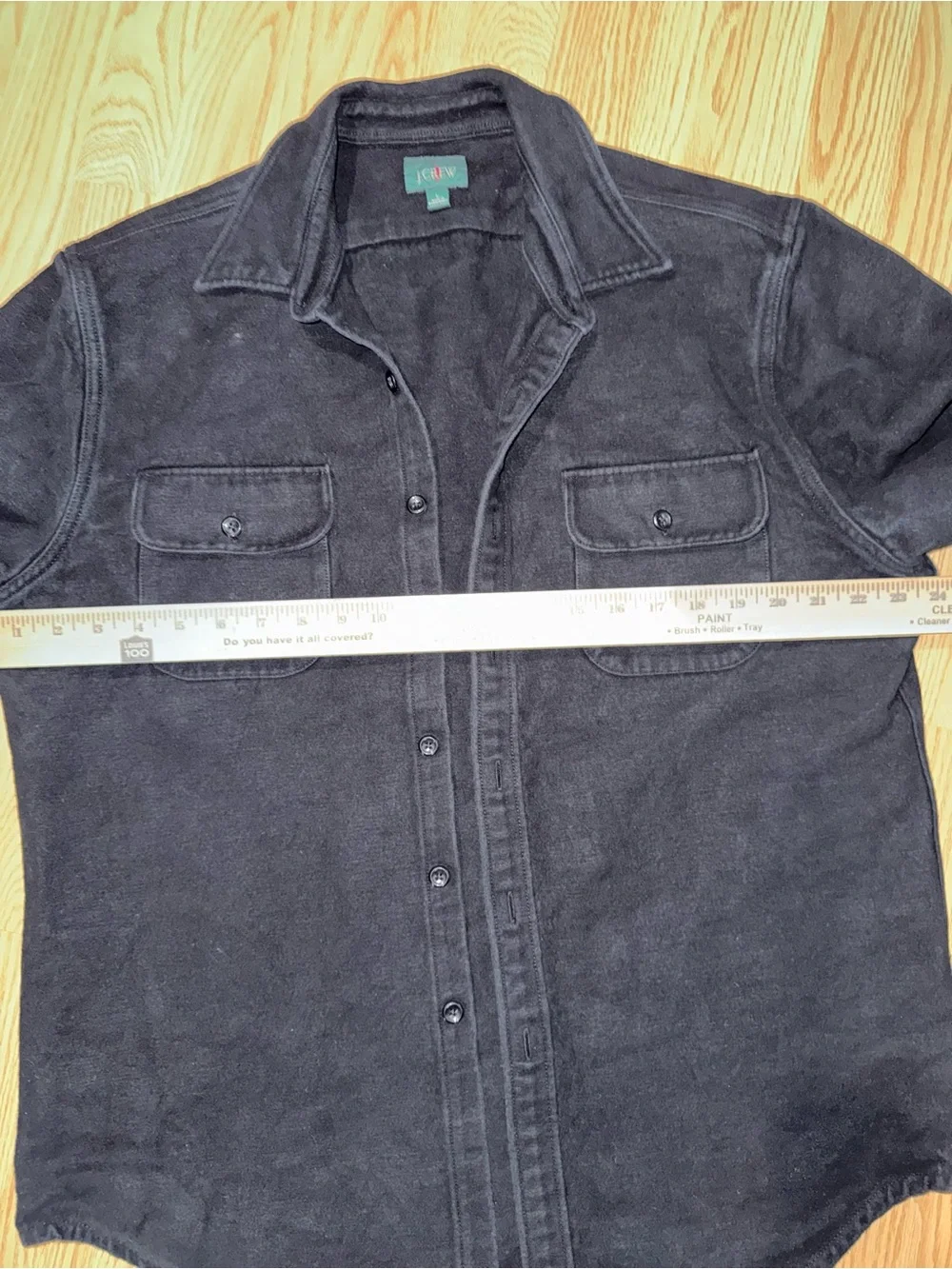 J.Crew Faded Black Workwear Shirt Jacket Mens L
